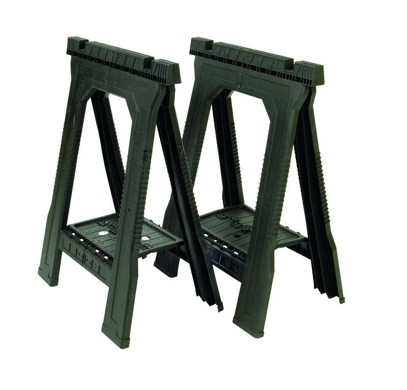 STANLEY - Stanley 32 in. H X 22-1/2 in. W X 5 in. D Folding Sawhorse 800 lb. cap. 2 pk