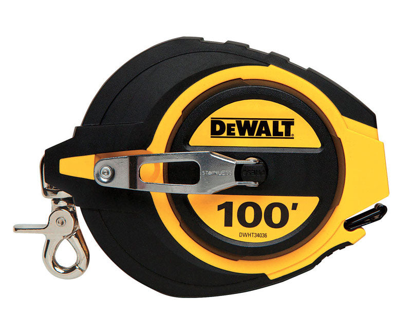 DEWALT - DeWalt 100 ft. L X 0.38 in. W Closed Case Long Tape Measure 1 pk