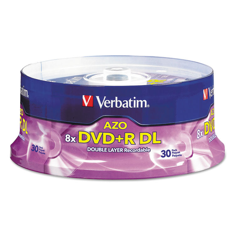 Verbatim - DVD+R Dual Layer Recordable Disc, 8.5 GB, 8x, Spindle, Silver, 30/Pack