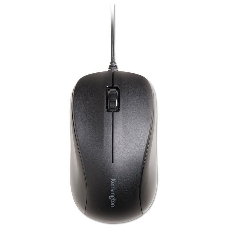 Kensington - Wired USB Mouse for Life, USB 2.0, Left/Right Hand Use, Black
