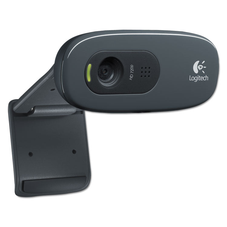 Logitech - C270 HD Webcam, 1280 pixels x 720 pixels, 1 Mpixel, Black