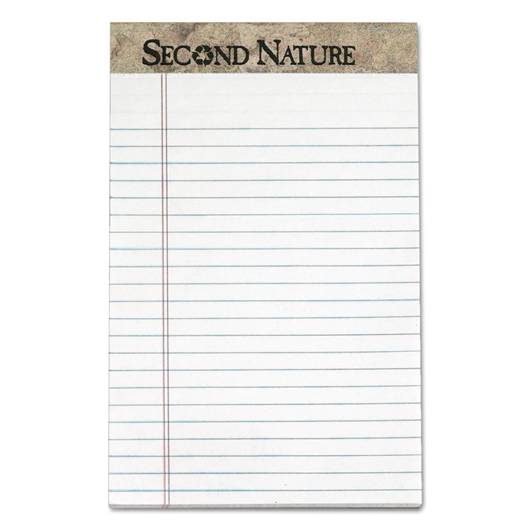 TOPS - Second Nature Recycled Ruled Pads, Narrow Rule, 50 White 5 x 8 Sheets, Dozen