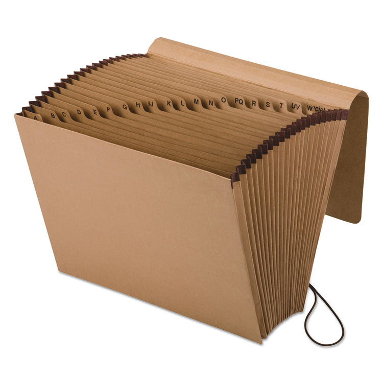 Pendaflex - Kraft Indexed Expanding File, 21 Sections, Elastic Cord Closure, 1/21-Cut Tabs, Letter Size, Brown