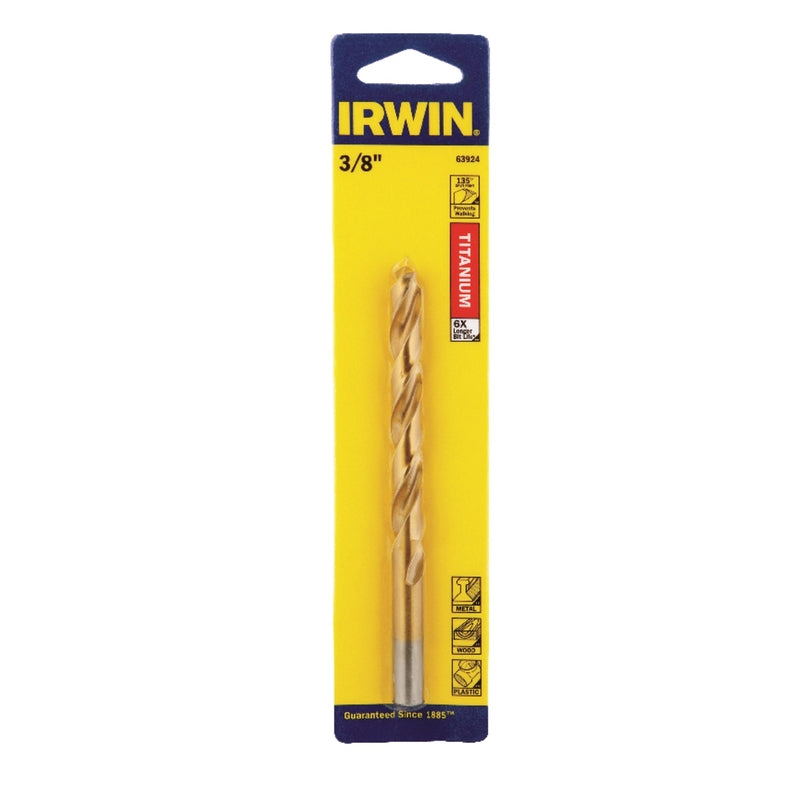 IRWIN TOOLS - Irwin 3/8 in. X 5 in. L High Speed Steel Drill Bit Straight Shank 1 pc [63924]