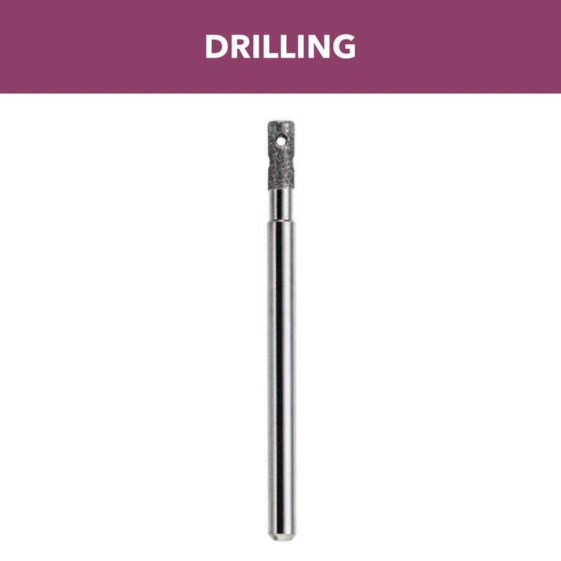 DREMEL - Dremel 1/8 in. X 1.77 in. L Diamond Tipped Drill Bit Straight Shank 1 pc