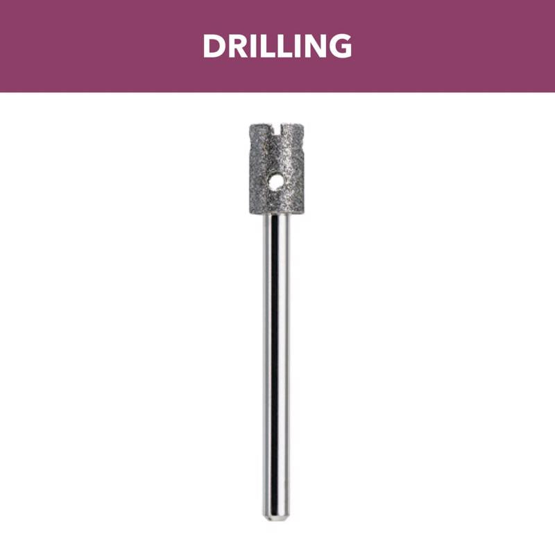 DREMEL - Dremel 1/4 in. X 1.77 in. L Diamond Tipped Drill Bit Straight Shank 1 pc