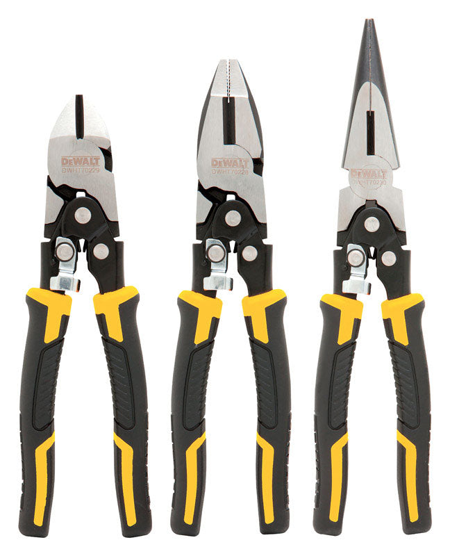 DEWALT - DeWalt 3 pc Chrome Vanadium Steel Pliers Set Assorted in. L