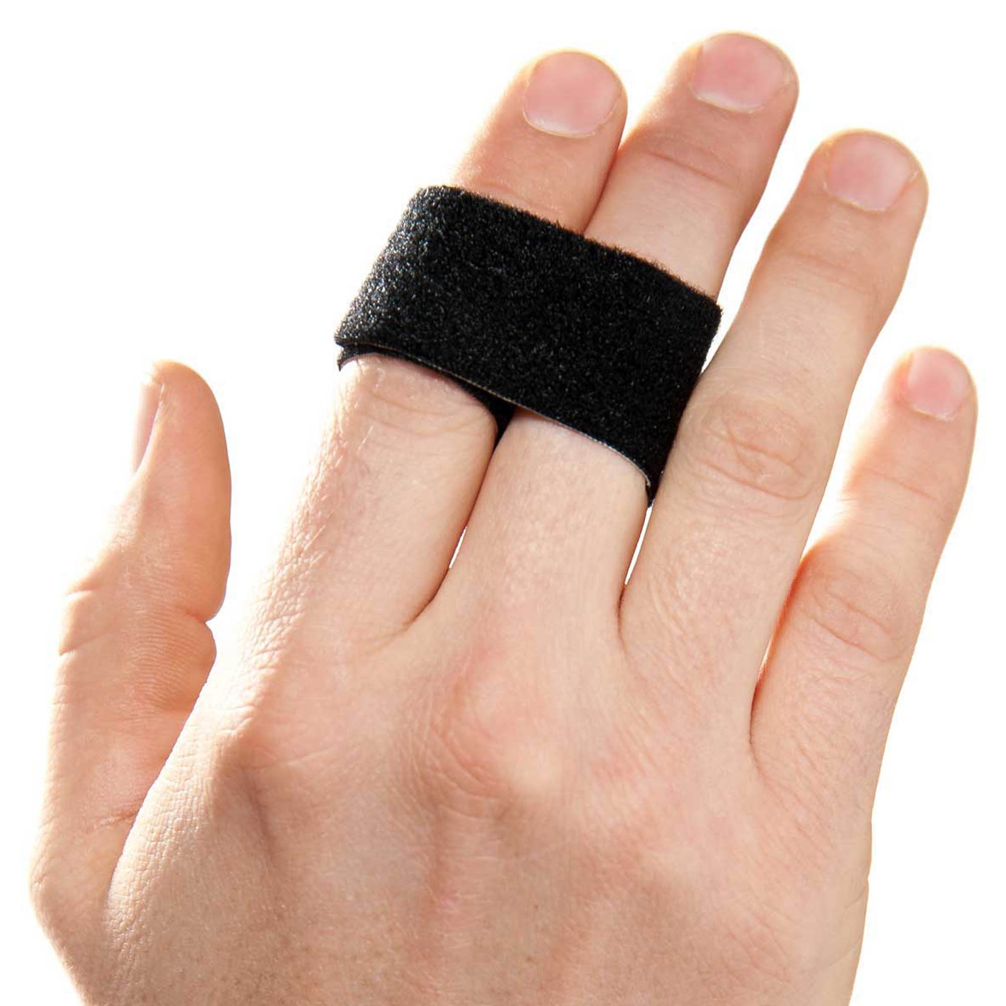 3 Point Products - Finger Wrap Splint 3pp® Buddy Loops® Adult One Size Fits Most Hook and Loop Strap Closure Finger Black [100/BX]