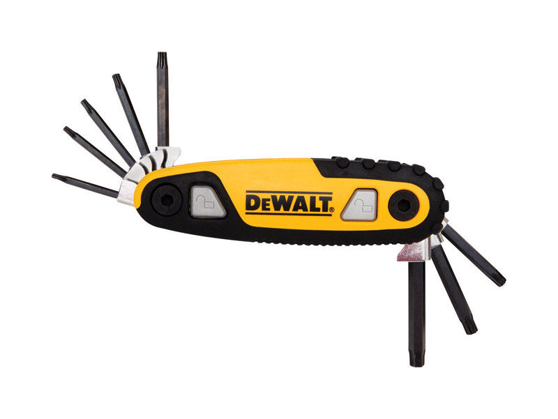 DEWALT - DeWalt Multi-Size Fold-Up Star Key Set 8 pc