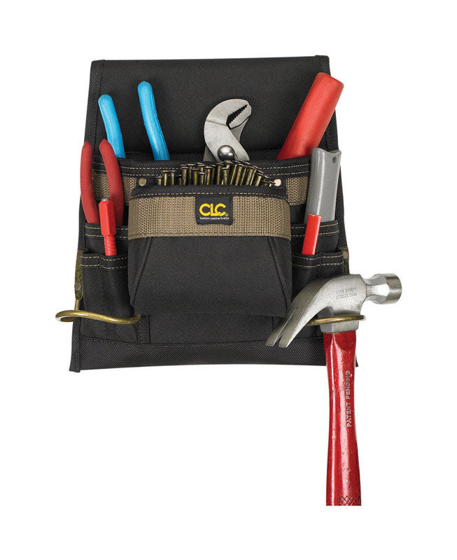 CLC - CLC 3 in. W X 12.75 in. H Polyester Tool Bag 8 pocket Black/Tan 1 pc