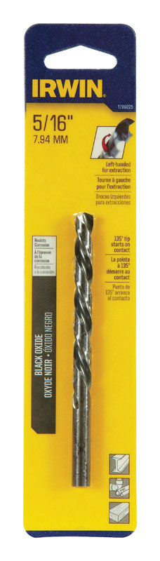 IRWIN - Irwin 5/16 in. X 5-7/8 in. L High Speed Steel Left Hand Drill Bit Round Shank 1 pc