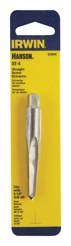 IRWIN - Irwin Hanson 5/16 in. X 5/16 in. D Carbon Steel Straight Screw Extractor 6 in. 1 pc - Case of 3