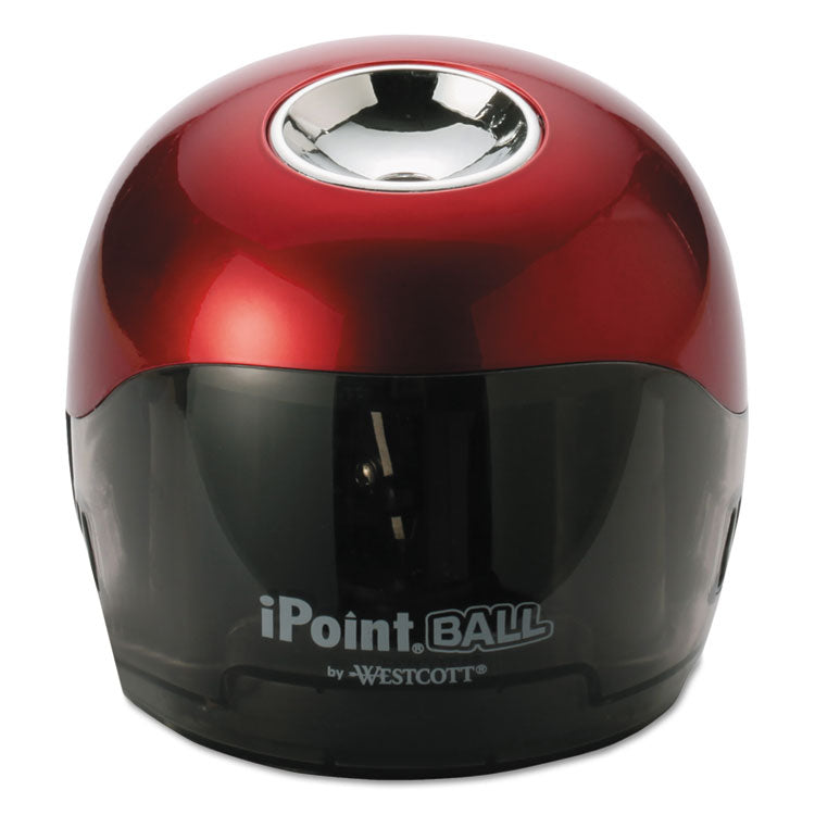 Westcott - iPoint Ball Battery Sharpener, Battery-Powered, 3 x 3.25, Red/Black