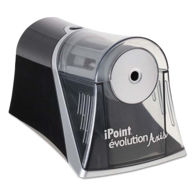 Westcott - iPoint Evolution Axis Pencil Sharpener, AC-Powered, 4.25 x 7 x 4.75, Black/Silver
