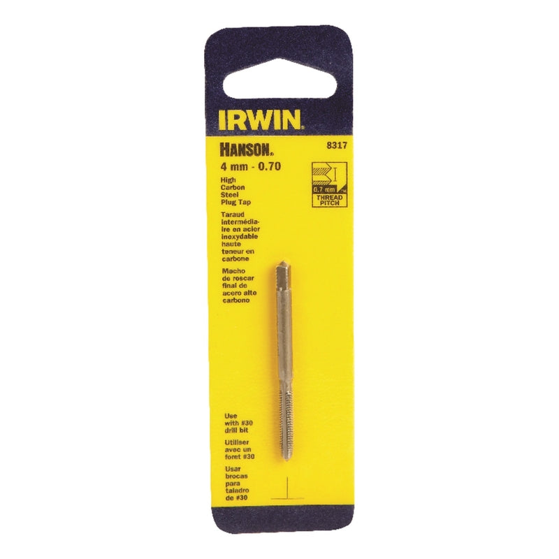 IRWIN - Irwin Hanson High Carbon Steel Metric Plug Tap 4-0.70 mm 1 pc