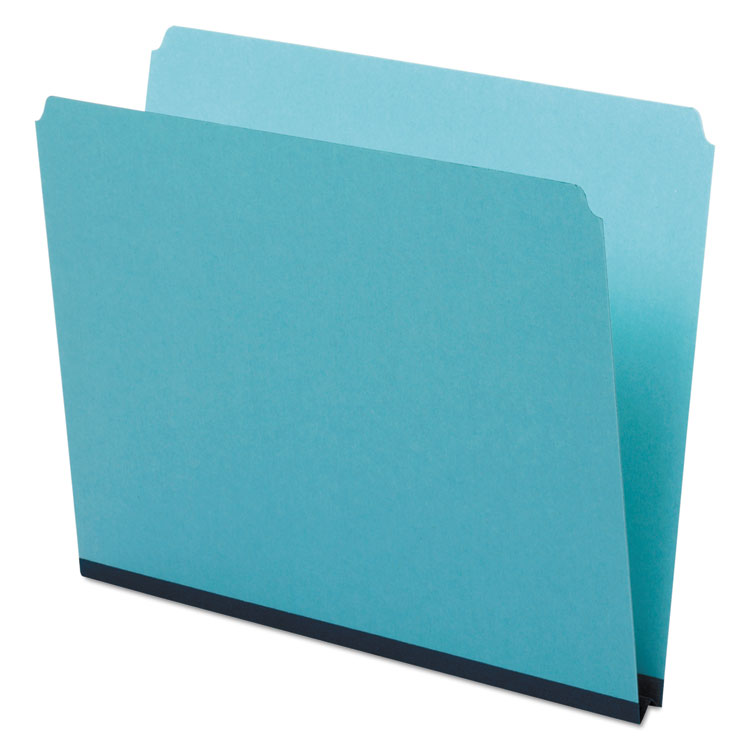 Pendaflex - Pressboard Expanding File Folders, Straight Tabs, Letter Size, 1" Expansion, Blue, 25/Box