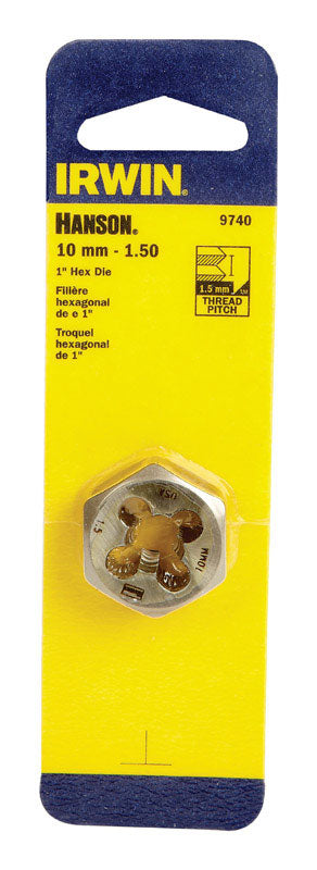 IRWIN - Irwin Hanson High Carbon Steel Metric Hexagon Die 10 - 1.50 mm 1 pc