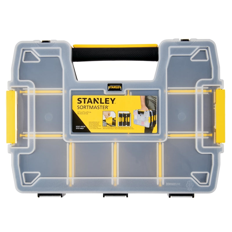 STANLEY - Stanley SortMaster 8.5 in. W X 2.9 in. H Storage Organizer Plastic 8 compartments Black/Yellow