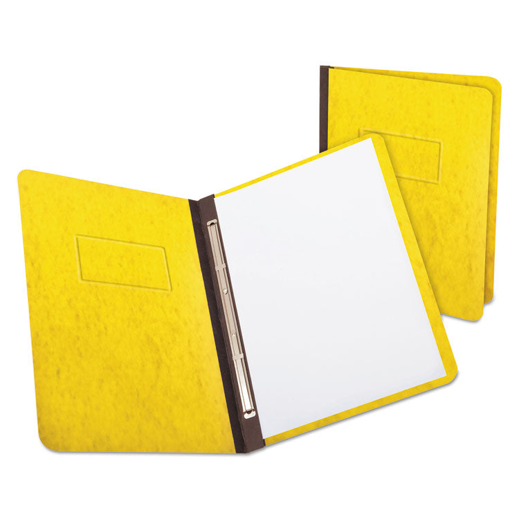 Oxford - Heavyweight PressGuard and Pressboard Report Cover w/ Reinforced Side Hinge, 2-Prong Metal Fastener, 3" Cap, 8.5 x 11, Yellow