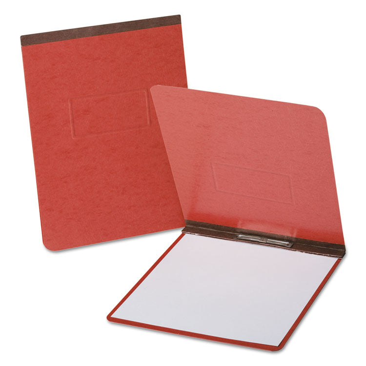 Oxford - PressGuard Report Cover with Reinforced Top Hinge, Two-Prong Metal Fastener, 2" Capacity, 8 x 14, Red/Red