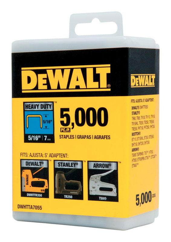 DEWALT - DeWalt T50 5/16 in. L Narrow Crown Heavy Duty Staples 5000 pk