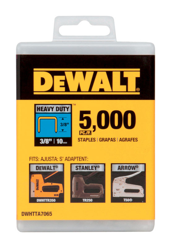 DEWALT - DeWalt T50 3/8 in. L 20 Ga. Narrow Crown Heavy Duty Staples 5000 pk