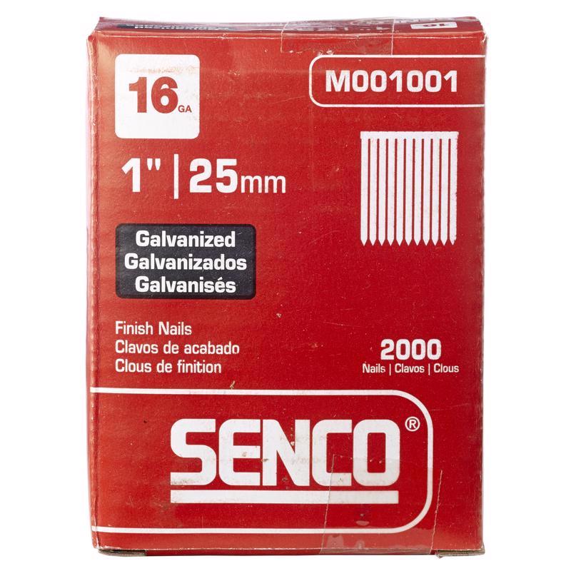 SENCO BRANDS - Senco 1 in. 16 Ga. Straight Strip Galvanized Finish Nails 2,000 pk