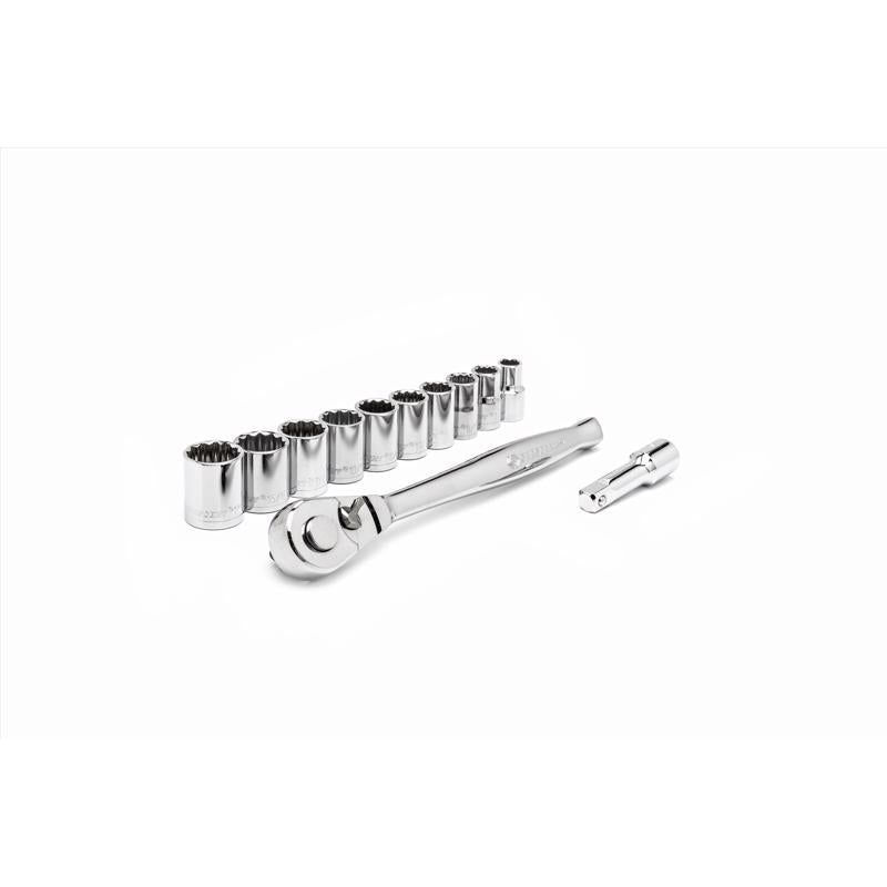 CRESCENT - Crescent 3/8 in. drive SAE 12 Point Socket Wrench Set 11 pc