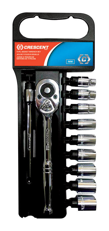 CRESCENT - Crescent 3/8 in. drive Metric Socket Wrench Set 11 pc