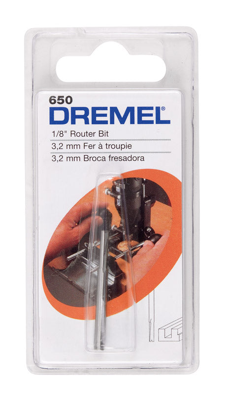 DREMEL - Dremel 1/8 in. X 1-1/2 in. L High Speed Steel High Speed Router Bit 1 pk