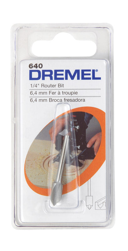 DREMEL - Dremel 1/4 in. X 1-1/2 in. L High Speed Steel High Speed Router Bit 1 pk