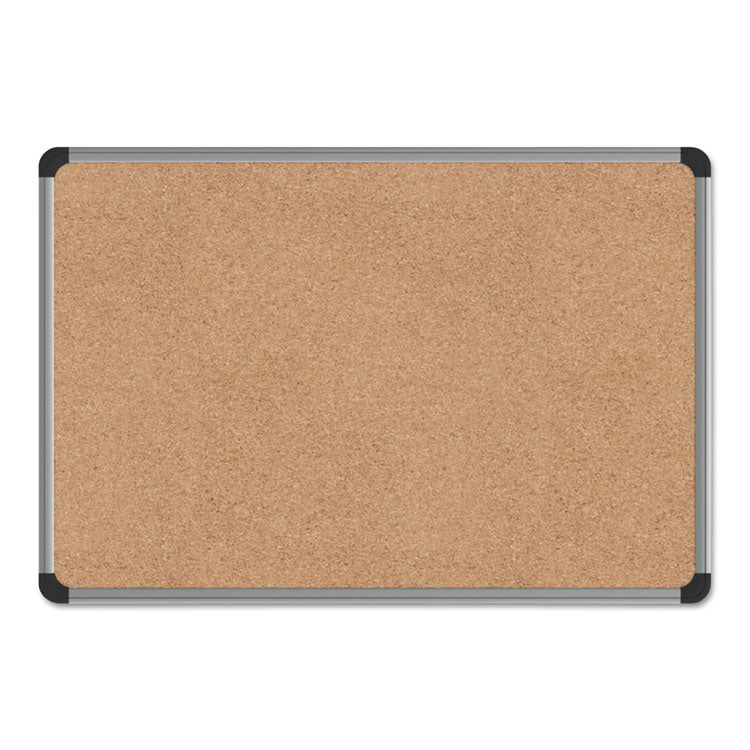 Universal - Cork Board with Aluminum Frame, 24 x 18, Tan Surface