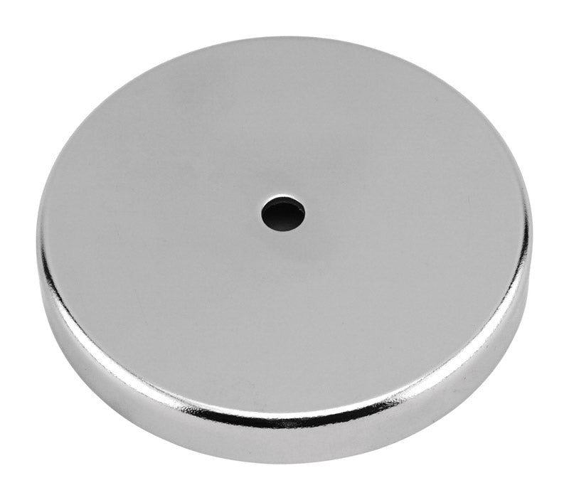 MAGNET SOURCE - Magnet Source .18 in. L X 1.21 in. W Silver Round Base Magnet 10 lb. pull 2 pc