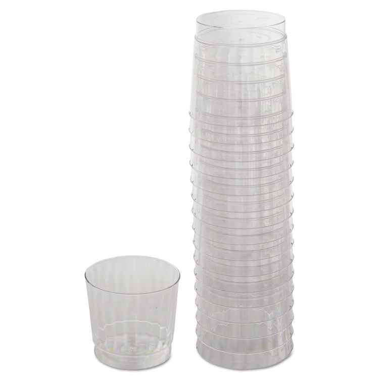 WNA - Classicware Tumblers, 9 oz, Plastic, Clear, Rocks Glass, 16/Bag, 15 Bag/Carton