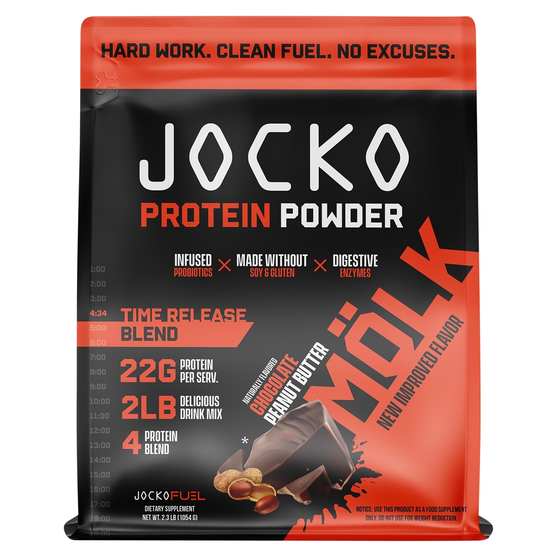 Jocko Molk Chocolate Peanut Butter 2lb Bag - Case of 1