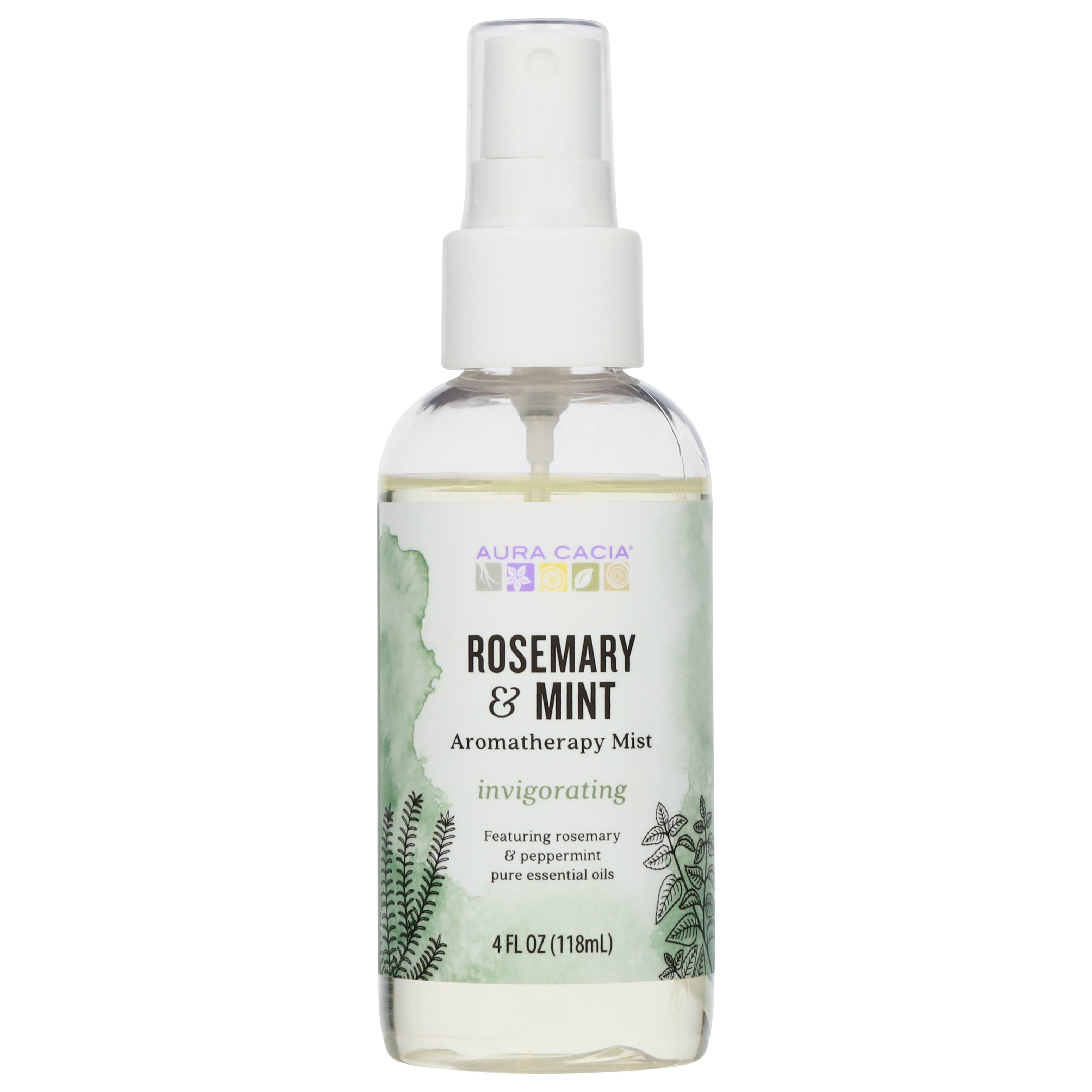 Aura Cacia Invigorating Rosemary & Mint Aromatherapy Mist 4 fl oz - Case of 1