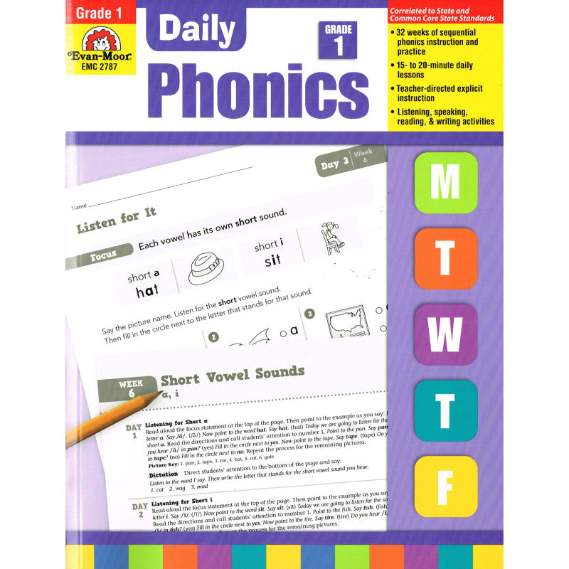 EVAN-MOOR - Daily Phonics Book, Teacher's Edition, Grade 1