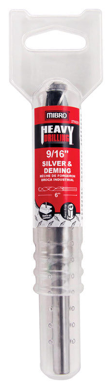 MIBRO - MIBRO 9/16 in. X 6 in. L High Speed Steel Silver and Deming Drill Bit 3-Flat Shank 1 pc