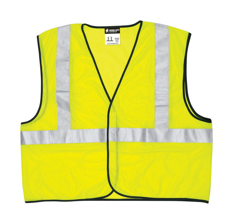 SAFETY WORKS - Safety Works Reflective Safety Vest Fluorescent Green XL