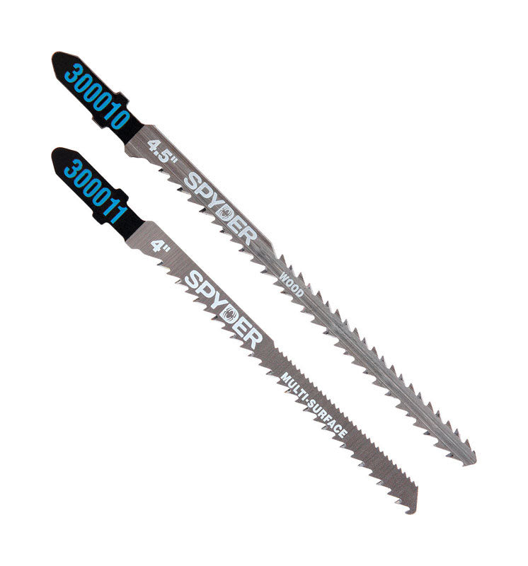 SPYDER - Spyder 4.5 in. Metal T-Shank Double Sided Jig Saw Blade 10 TPI 2 pk