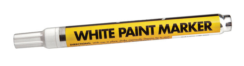 FORNEY - Forney White Valve Tip Paint Marker 1 pk