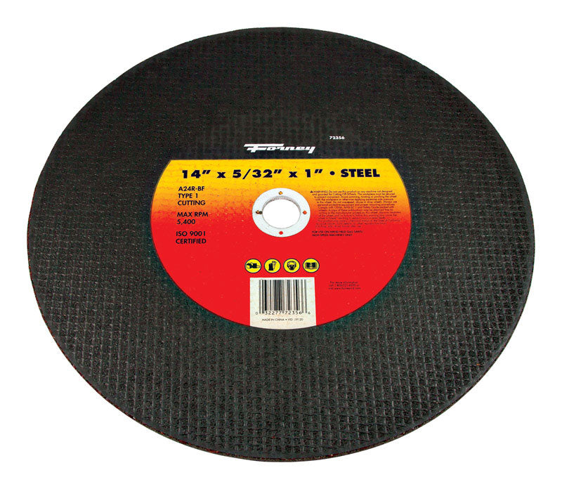 FORNEY - Forney 14 in. D X 1 in. Aluminum Oxide Metal Cutting Wheel 1 pc [72356]