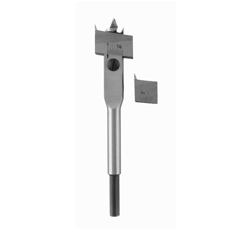 IRWIN - Irwin 5/8 to 1-3/4 in. X 5-1/2 in. L High Speed Steel Adjustable Wood Boring Bit 6-Flat Shank 1 pc