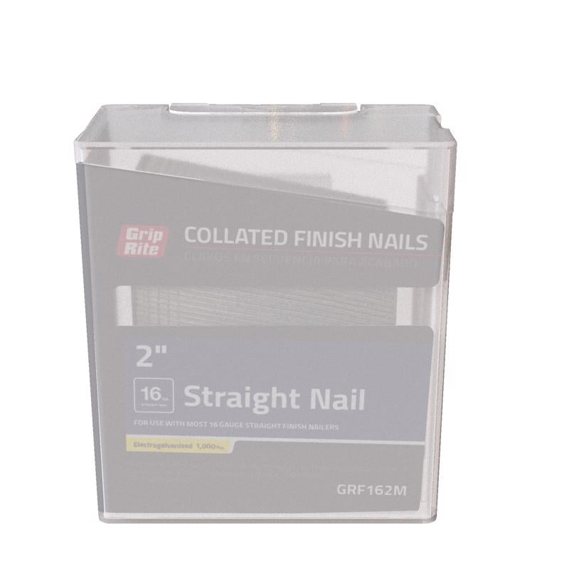 GRIP-RITE - Grip-Rite 2 in. 16 Ga. Straight Strip Electro Galvanized Finish Nails 1000 pk