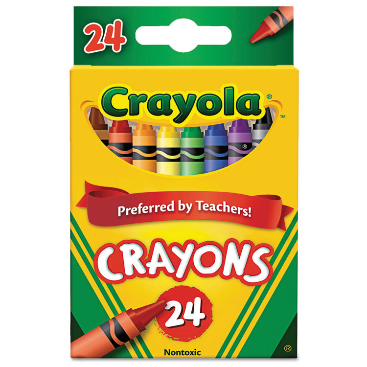 Crayola - Classic Color Crayons, Peggable Retail Pack, 24 Colors/Pack