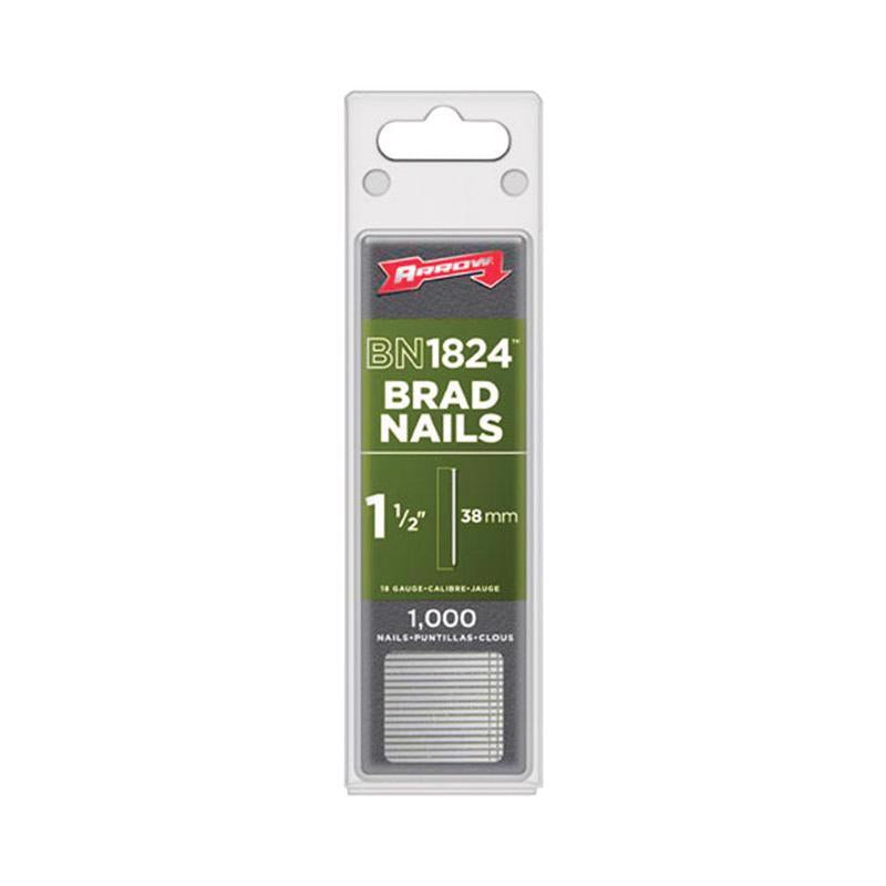 ARROW - Arrow 1-1/2 in. 18 Ga. Straight Strip Galvanized Brad Nails 1,000 pk