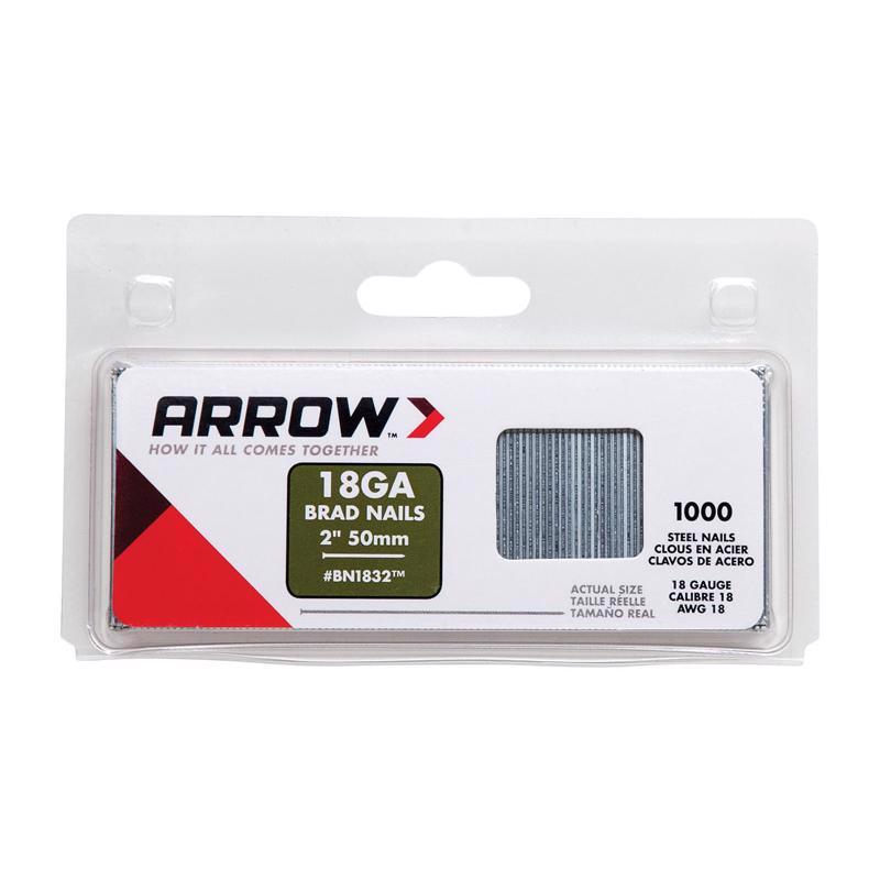 ARROW - Arrow 2 in. 18 Ga. Straight Strip Galvanized Brad Nails 1,000 pk