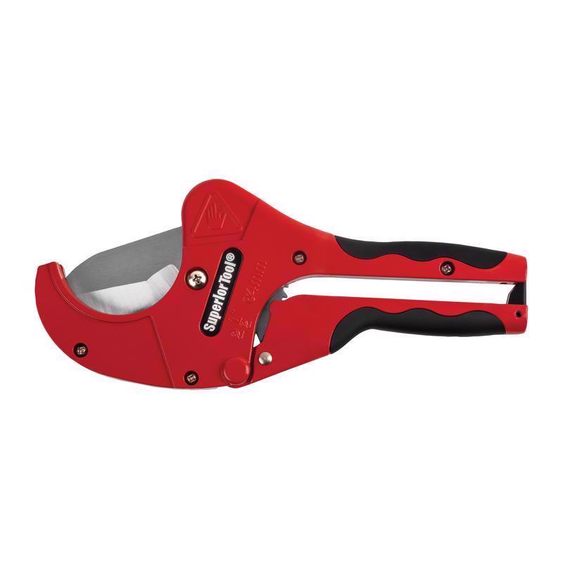 SUPERIOR TOOL - Superior Tool 2-1/2 in. Ratcheting Pipe Cutter 10 in. L Black/Red 1 pc