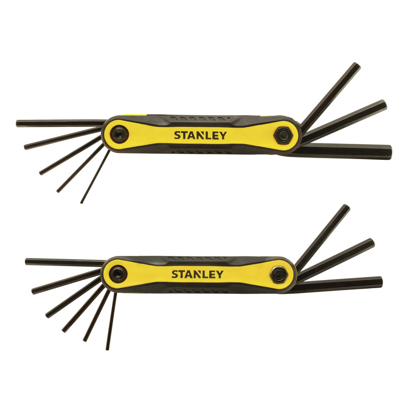 STANLEY - Stanley Multi-Size Metric and SAE Fold-Up Locking Hex Key Set 17 pc