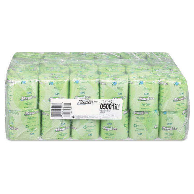 Marcal PRO - 100% Recycled 2-Ply Bath Tissue, Septic Safe, 2-Ply, White, 500 Sheets/Roll, 48 Rolls/Carton